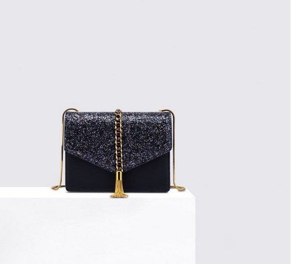 Chic Sequin Envelope Shoulder Bag with Chain Strap